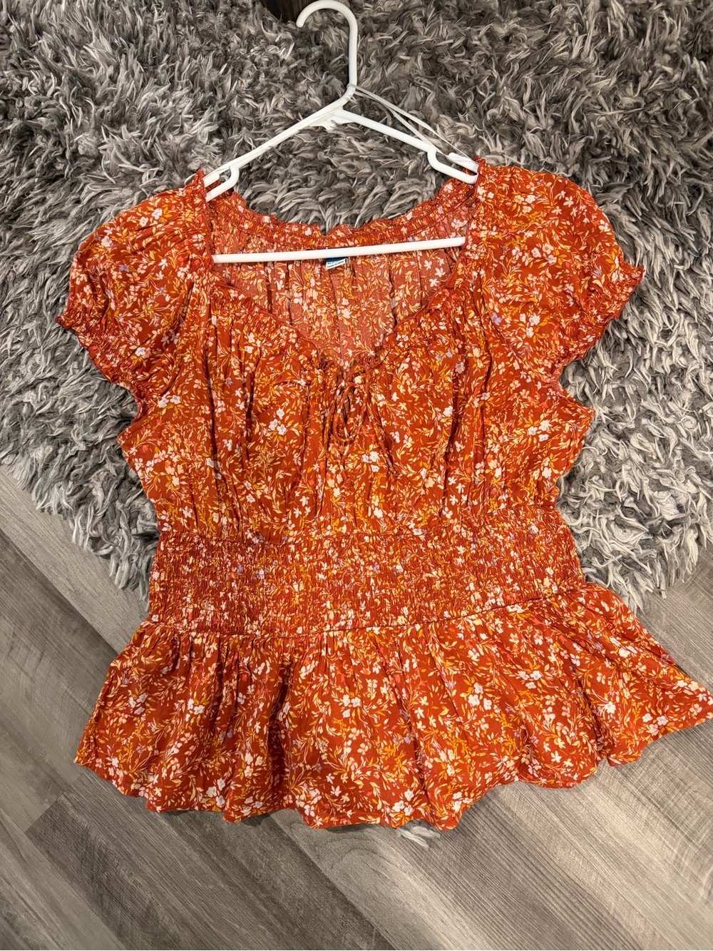Floral Blouse with Ruffled Sleeves from Old Navy